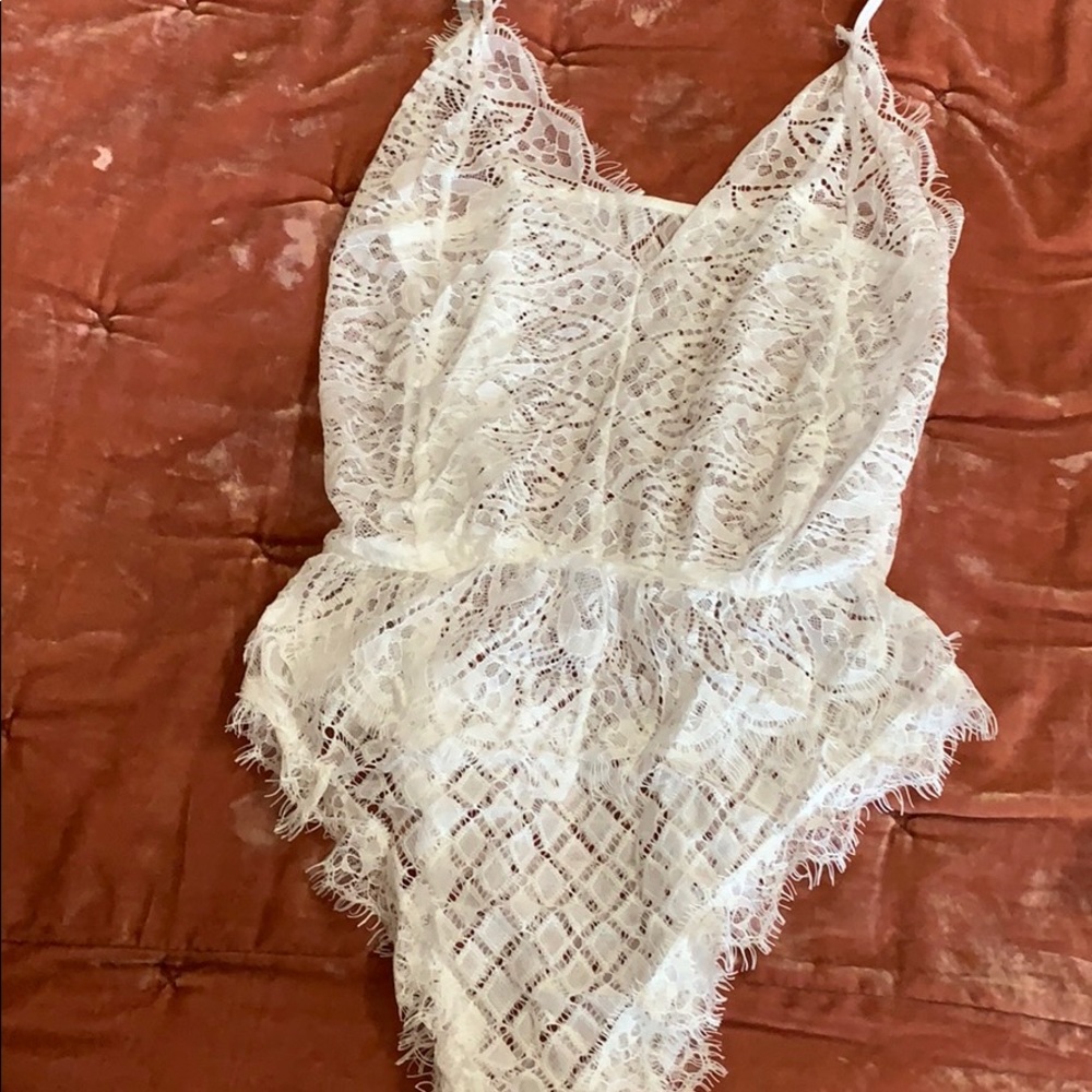 Lace bodysuit teddy S